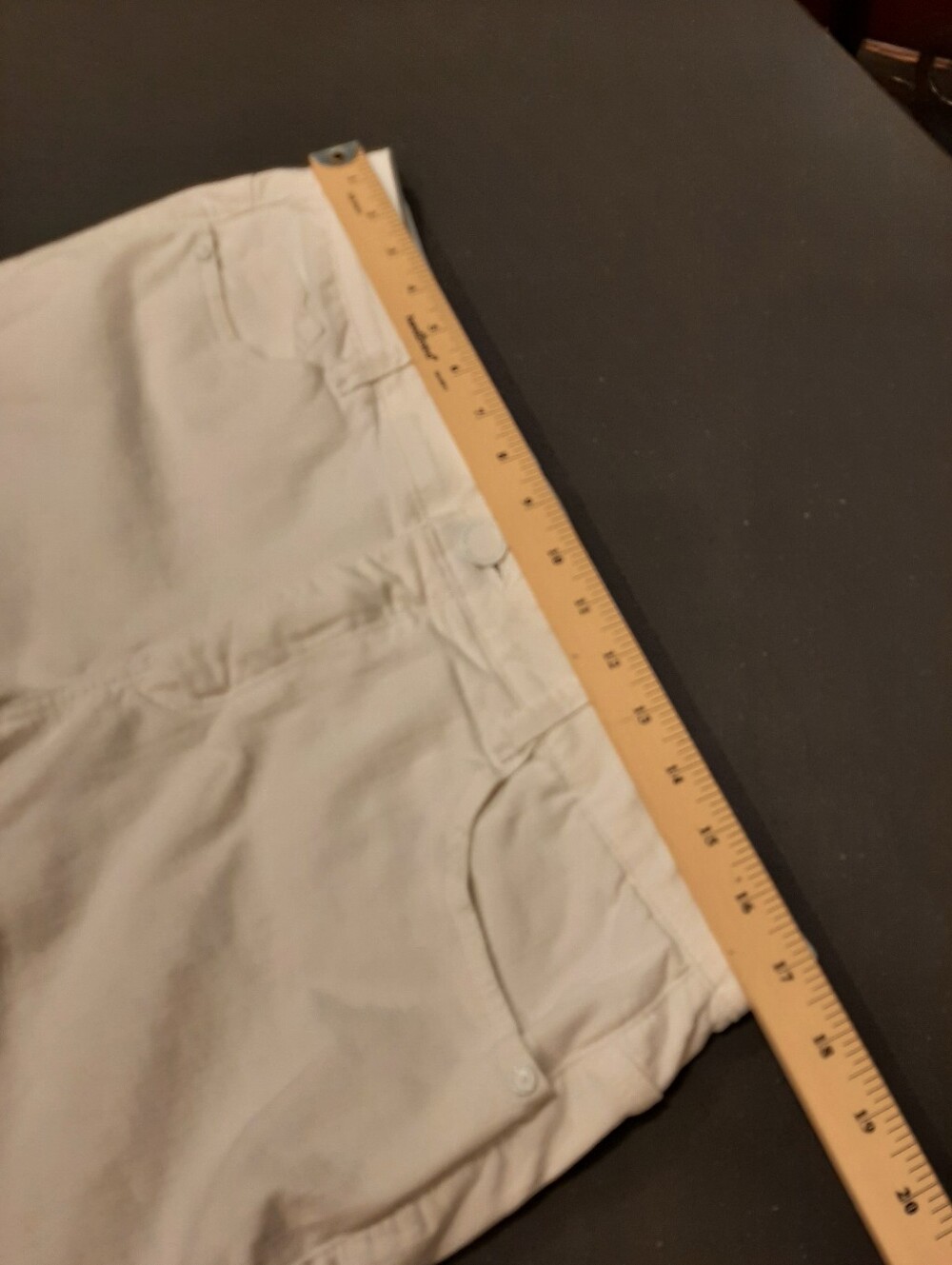 Democracy Ab Technology White Cropped Jeans Size 14 Raw Frayed Hem Stretch - Picture 10 of 11